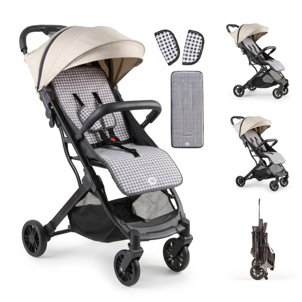 Silla de Paseo Minimum Space Plus + Colchoneta Vichy Gris de Regalo