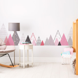 Stickers muraux enfants - Décoration chambre bébé - Autocollant Sticker mural géant enfant montagnes scandinaves DORCHKA