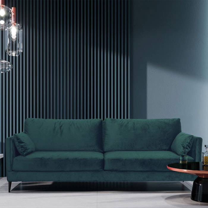 Canapé Velours Droit Splendido - 3 Places