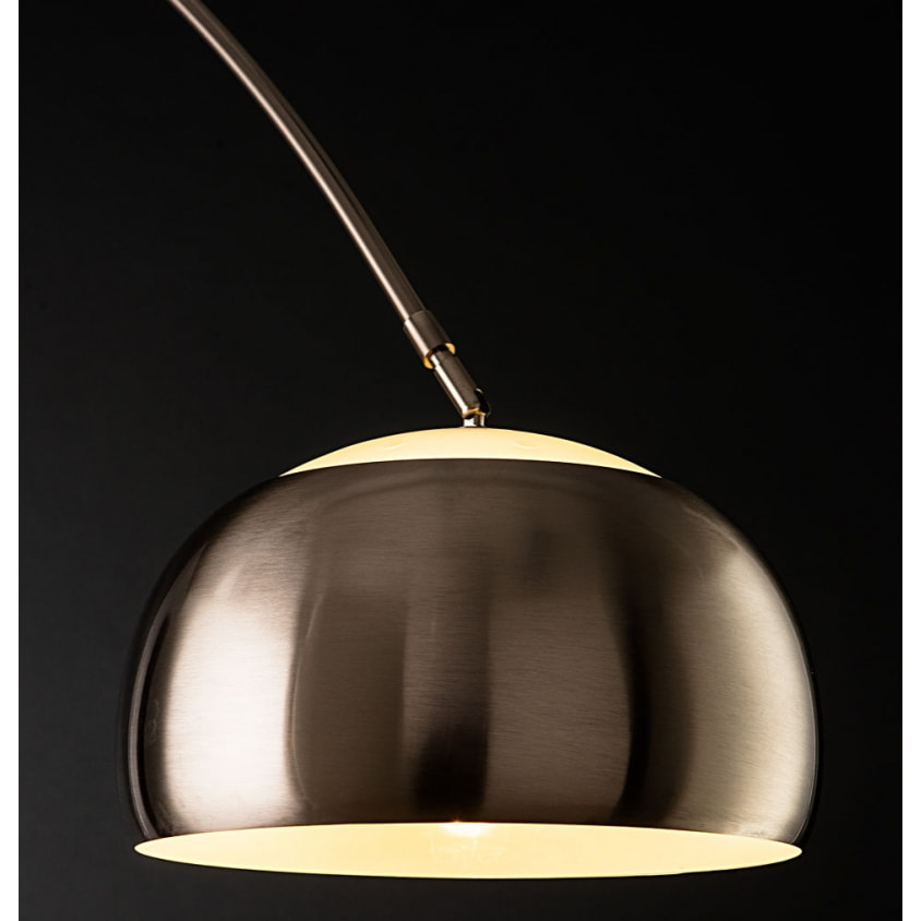 Lampadaire arqué Tomasucci DEMO, en acier et marbre, noir