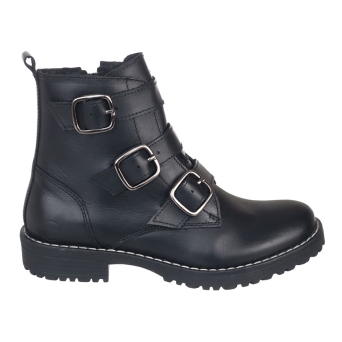 Botin   tres hebillas - vi moda-  100% piel