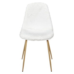 Chaise Imitation Fourrure Aurea - Lot De 2