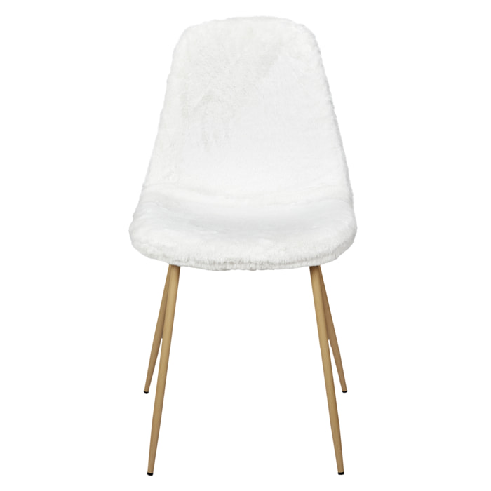 Chaise Imitation Fourrure Aurea - Lot De 2