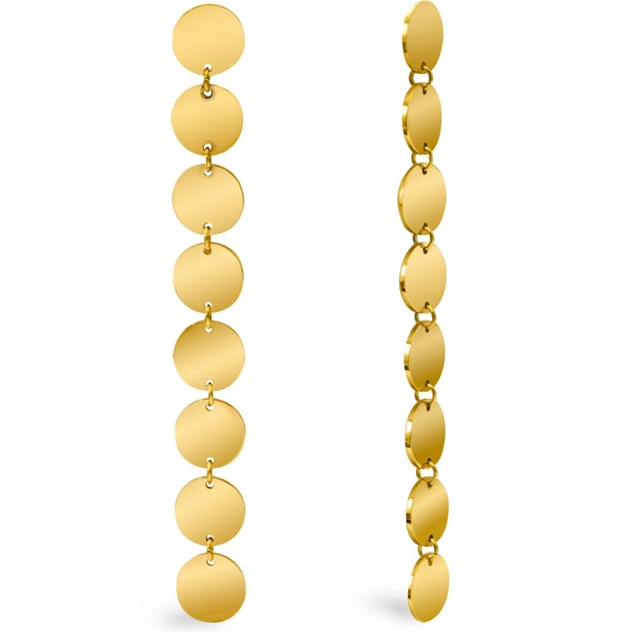 Pendientes Mirror 8 Suns Acero Baño Oro