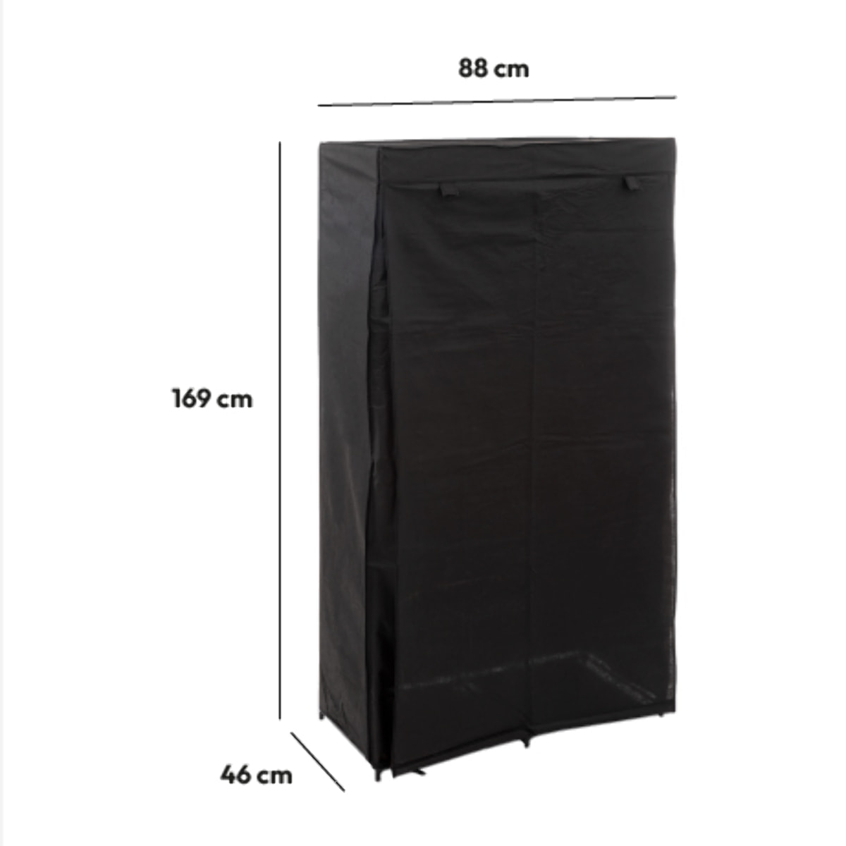 Armoire penderie modulable tissu noir