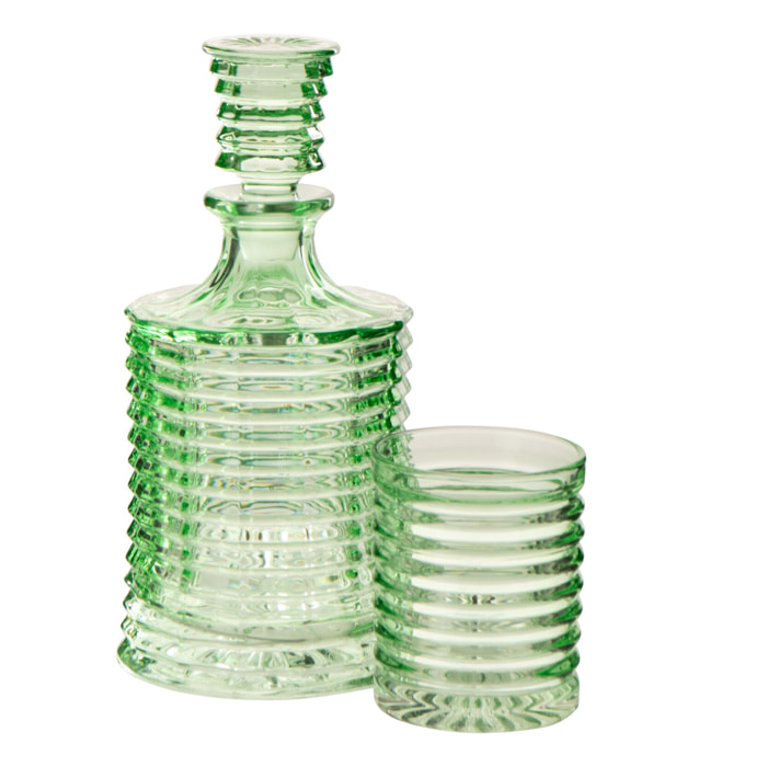 J-Line Carafe Cotelé - verre - vert clair