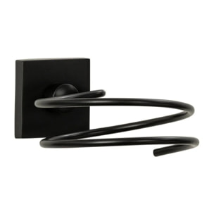 Support sèche cheveux en zinc noir mat Fackelmann New York