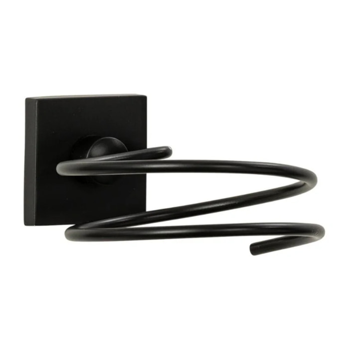 Support sèche cheveux en zinc noir mat Fackelmann New York