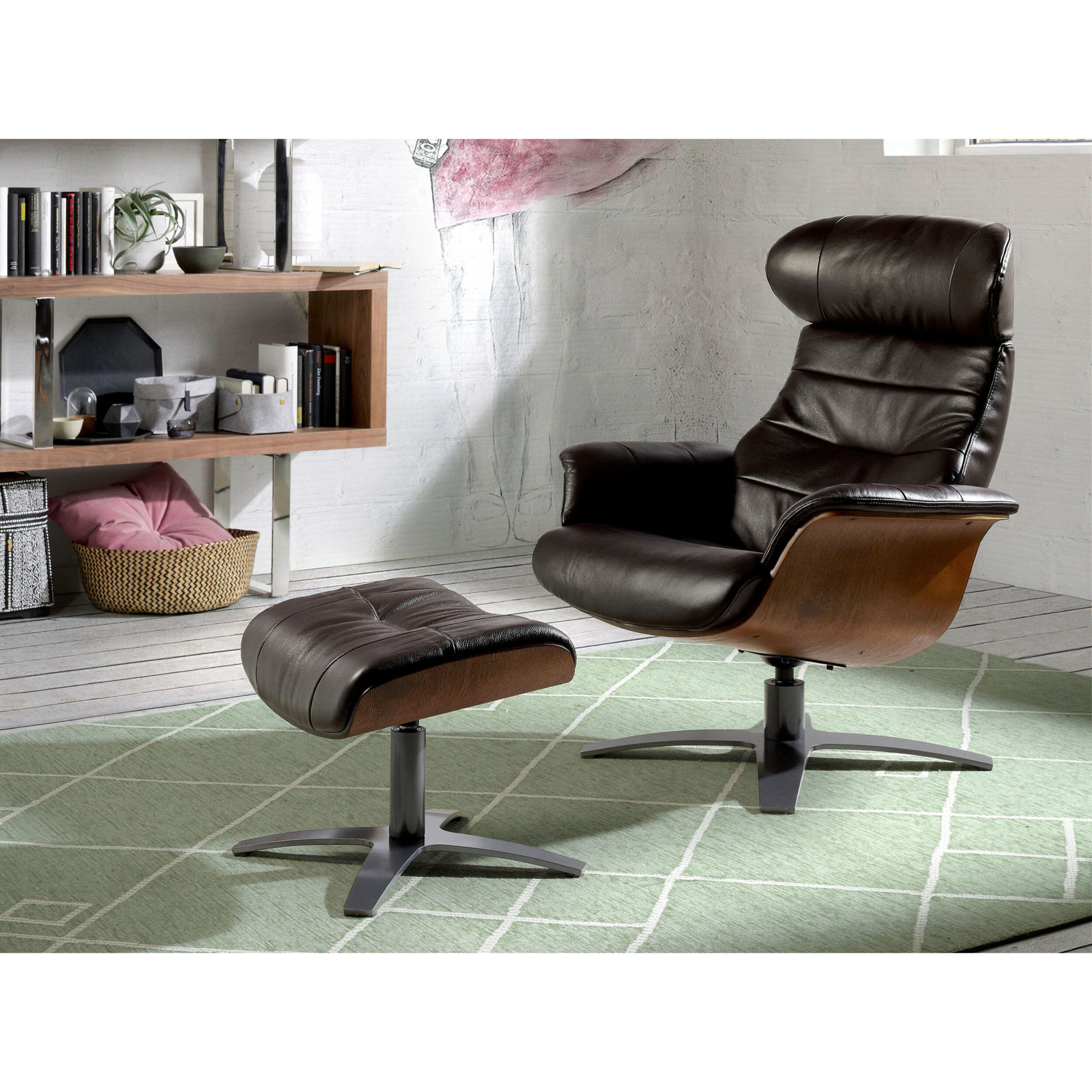 Sillón Angel Cerda de piel de vacuno 79x84x100cm