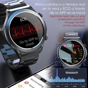 Orologio intelligente TK21P. Terapia della moxibustione magnetica. Acido urico e lipidi, ECG, glicemia, temperatura, O2 e tensione.