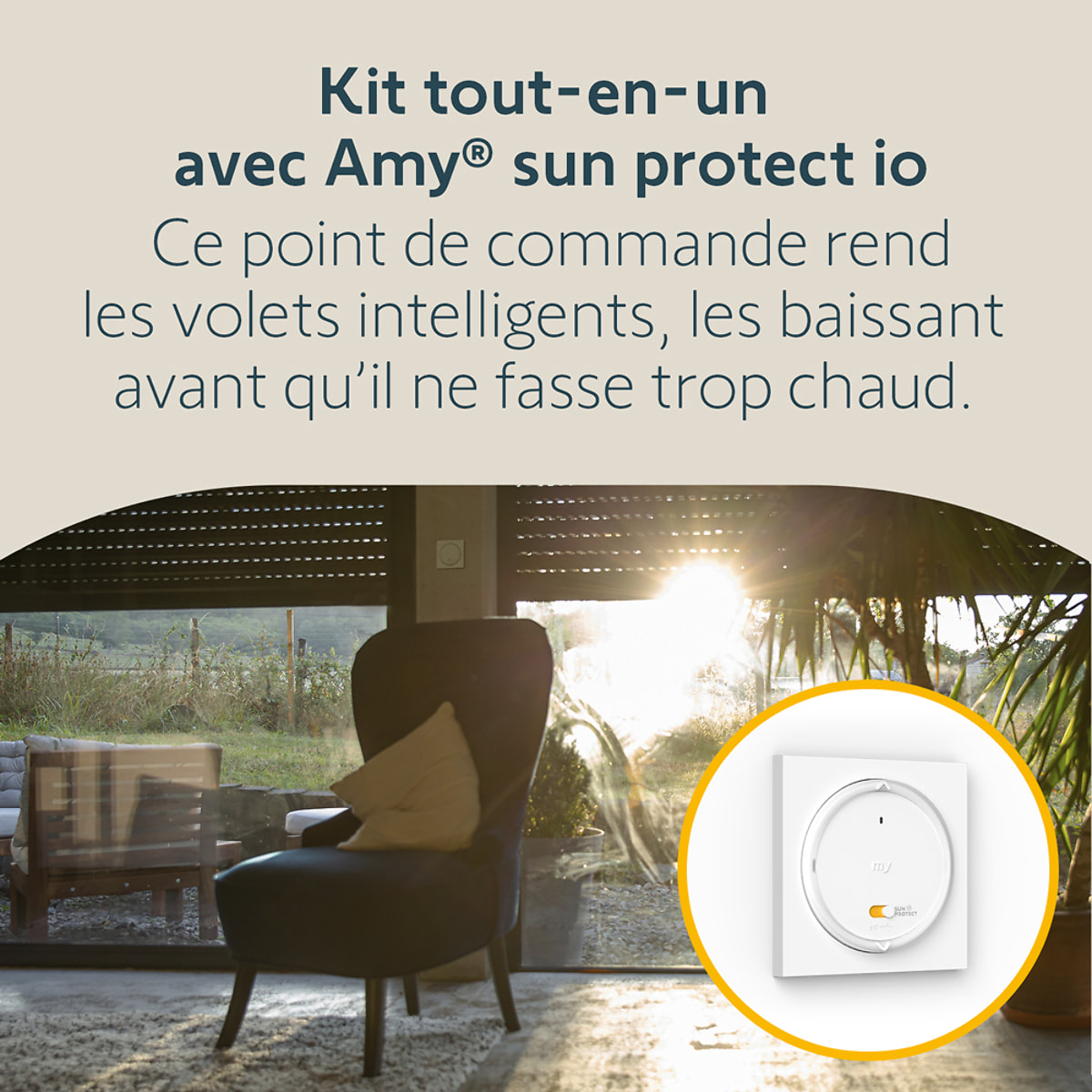 Kit motorisation porte-fenêtre RMS 2600 + TaHoma switch + Sunteis io