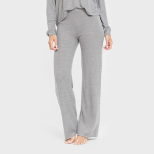 Pijama angorina liso gris mezcliyado