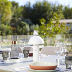 Lampe de table sans fil TOD Blanc H28cm