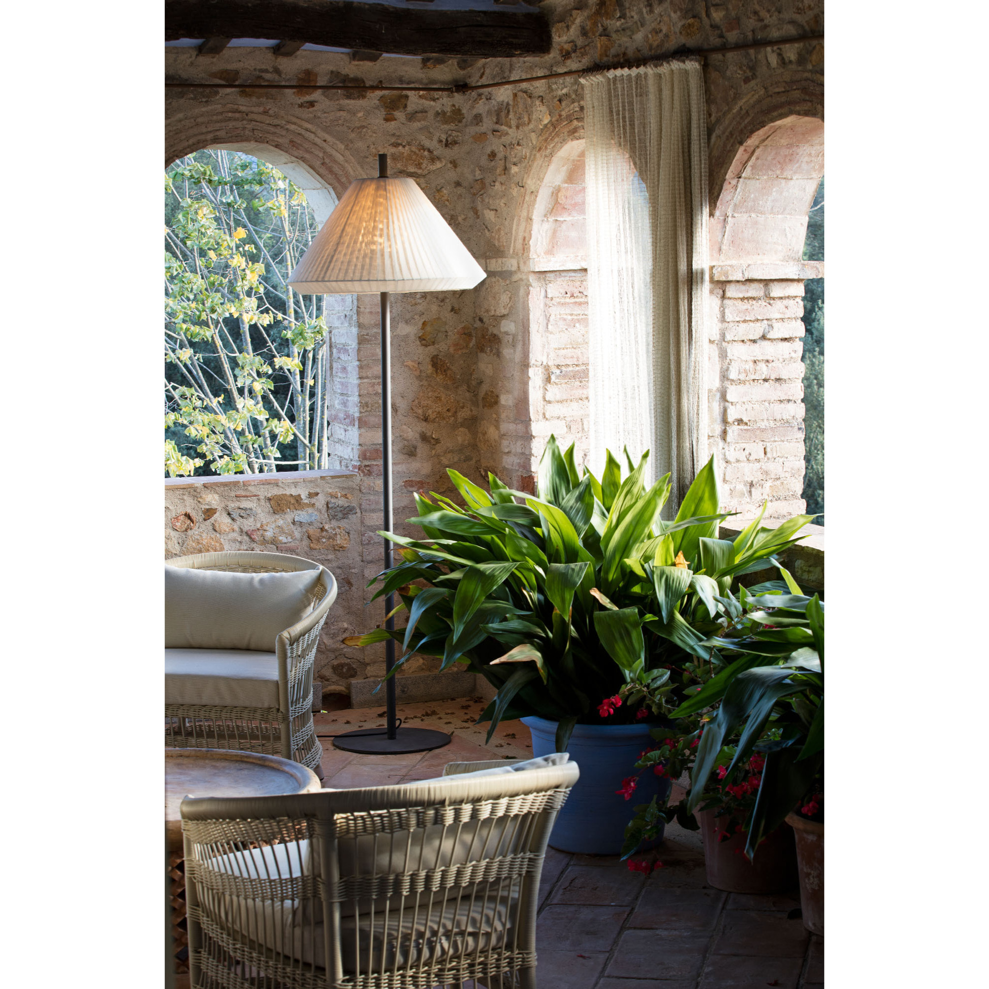 SAIGON OUT 1950 T70 Lampadaire gris/blanc mat