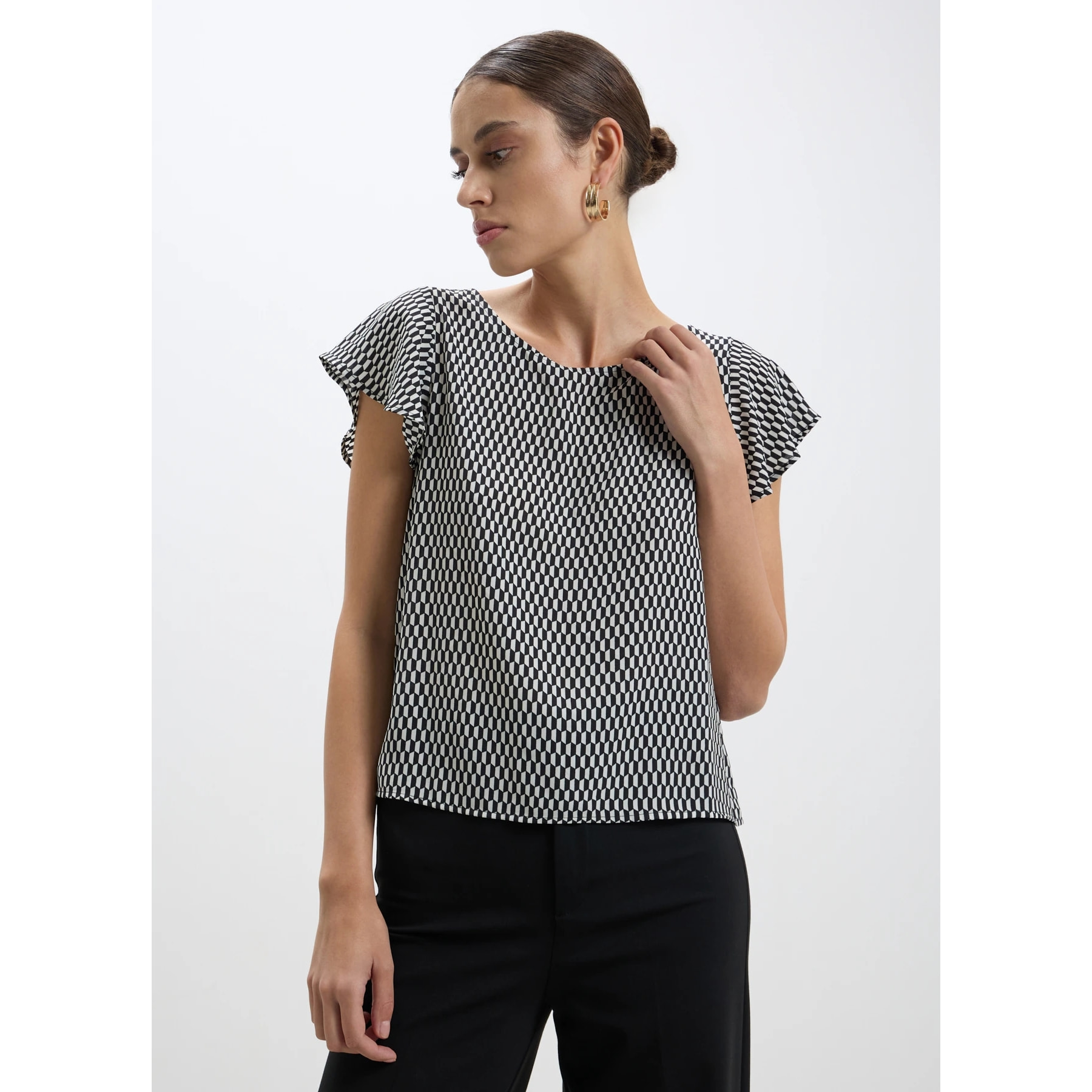 Blusa fantasia bicolor