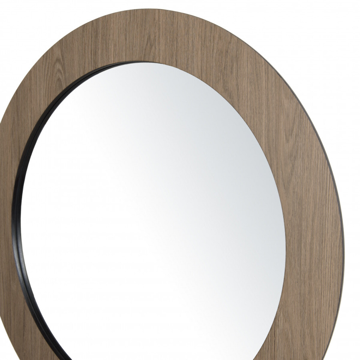 FLEUR - Miroir rond 80x80cm couleur mocha