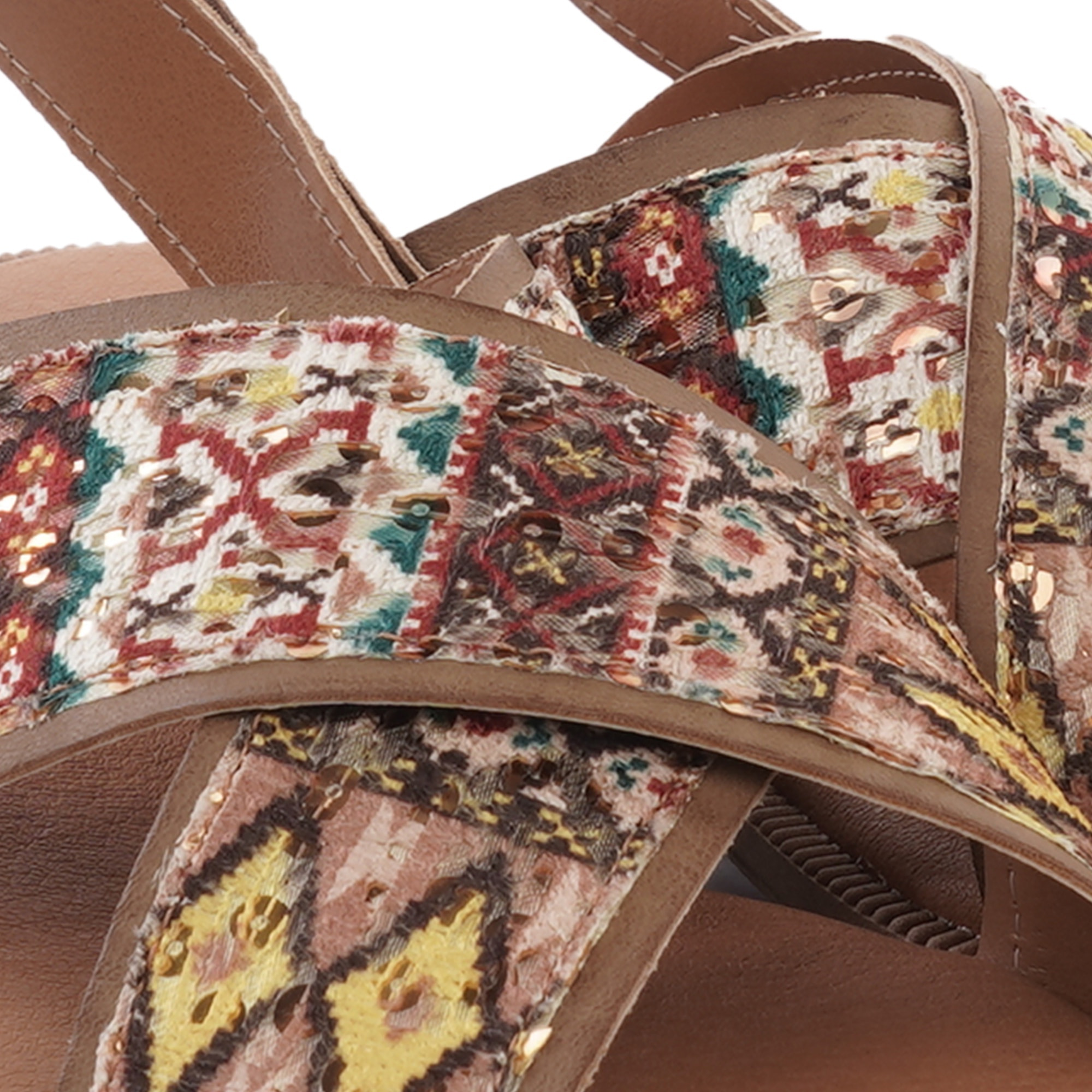 SANDALO FLAT INCROCIATO BEIGE