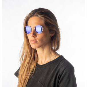 Gafas de sol OCEAN TOKYO - Plateado brillante / Revo azul