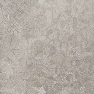 Papier peint feuillage texturé gris argenté