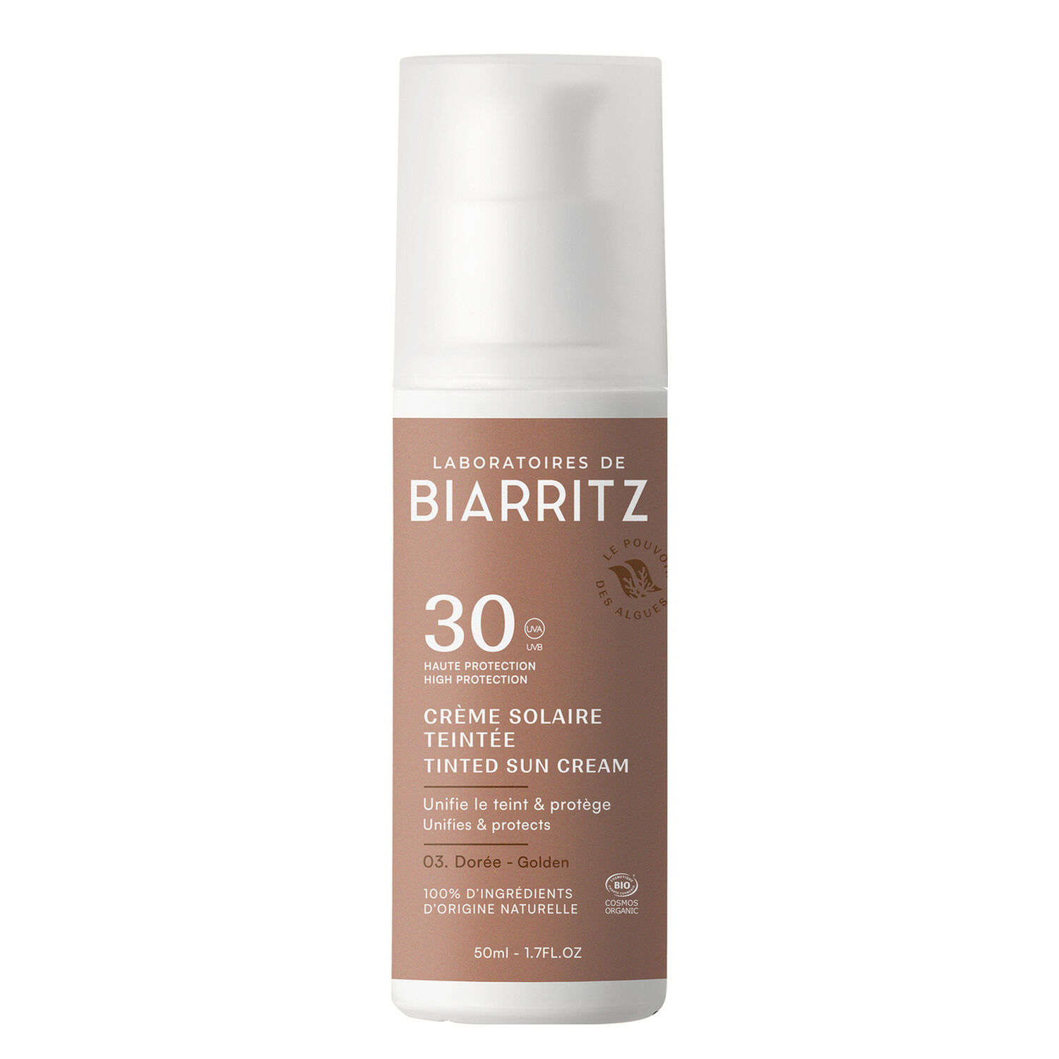 Solaire SPF30 - Crème Solaire Teintée Unifiante Bio 30ml
