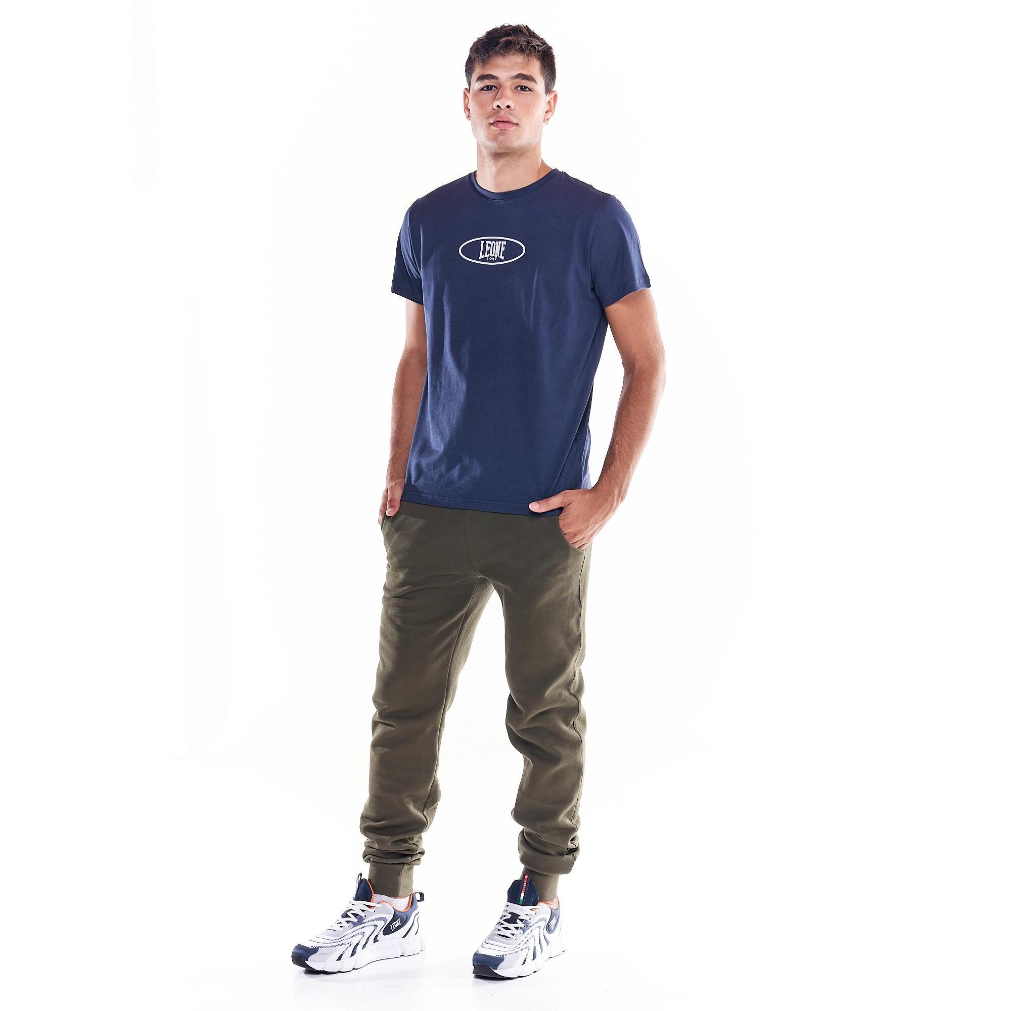 T-shirt da uomo stampa logo centrale Earth Tones