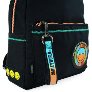 Bolso Mochila Mujer Smiley World Smiley Negro