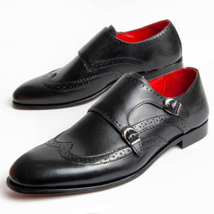 Mocasín De Piel - Negro