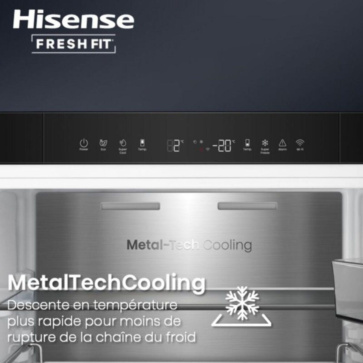 Réfrigérateur combiné HISENSE RB5K330GSFC freshfit