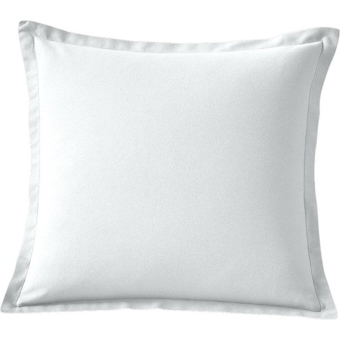 Taie d'oreiller 100% flanelle coton 160gr blanc
