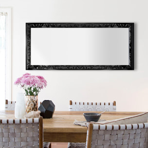 Espejo rectangular Crackie poliestireno negro 143x63x2 cm