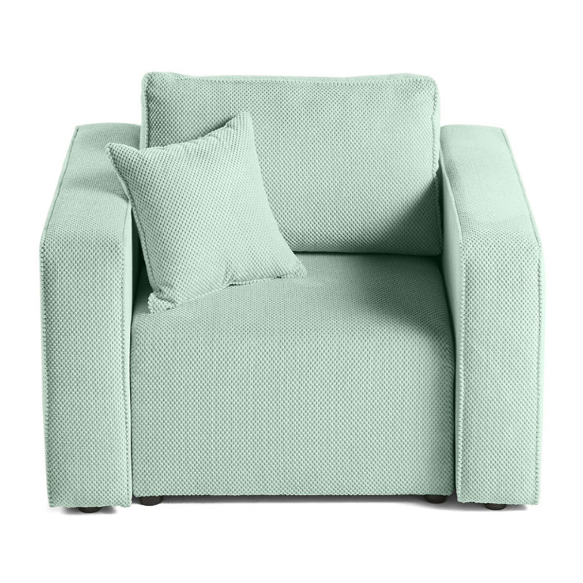 Topaze - fauteuil - en velours texturé - Bleu