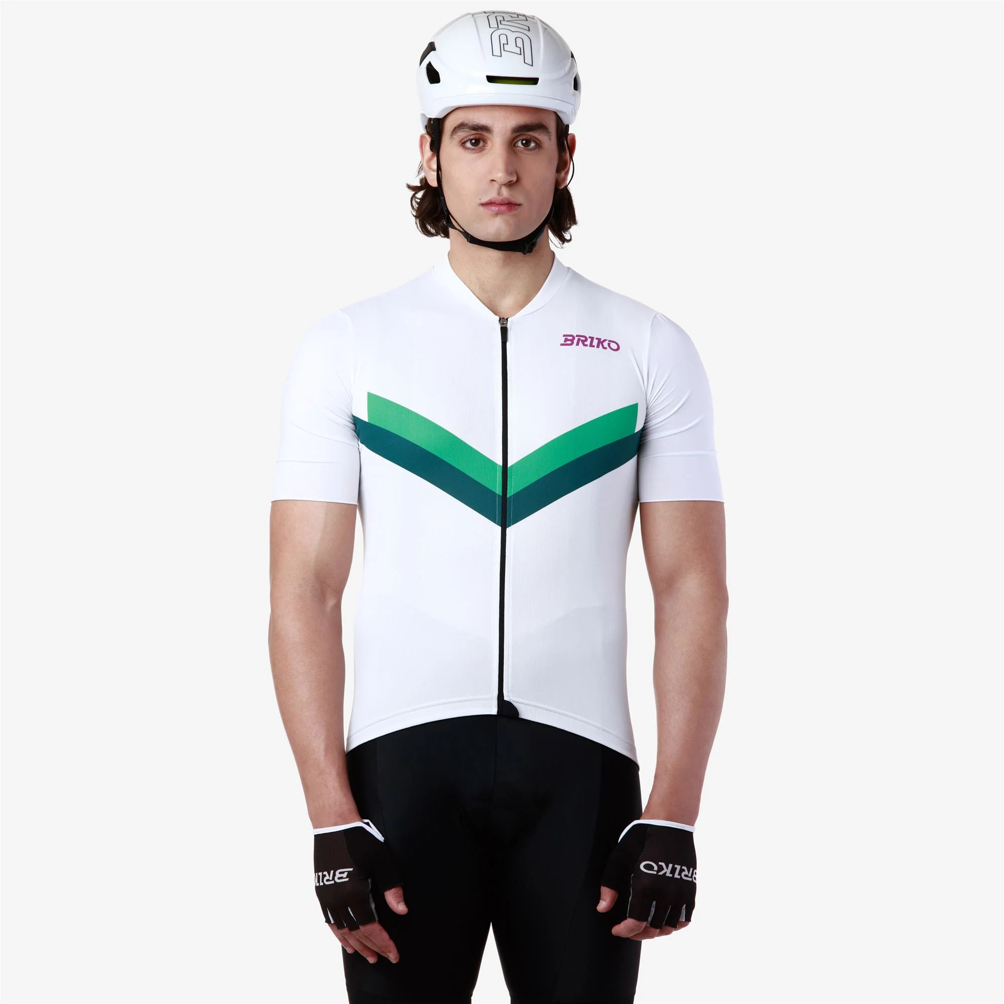 Briko - Maglie gioco, Uomo, Bianco - MAZE STRIPE JERSEY