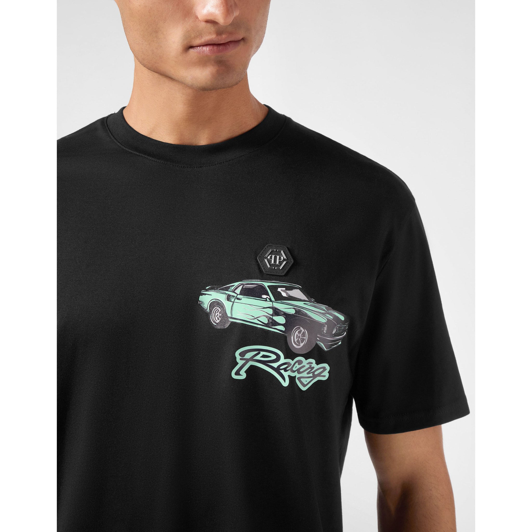 PHILIPP PLEIN T-Shirt Round Neck RACING