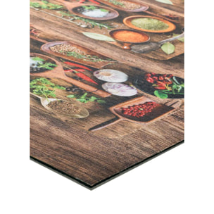 RICCI Alfombra lavable de cocina diseños con especias multicolor, varias medidas disponibles.