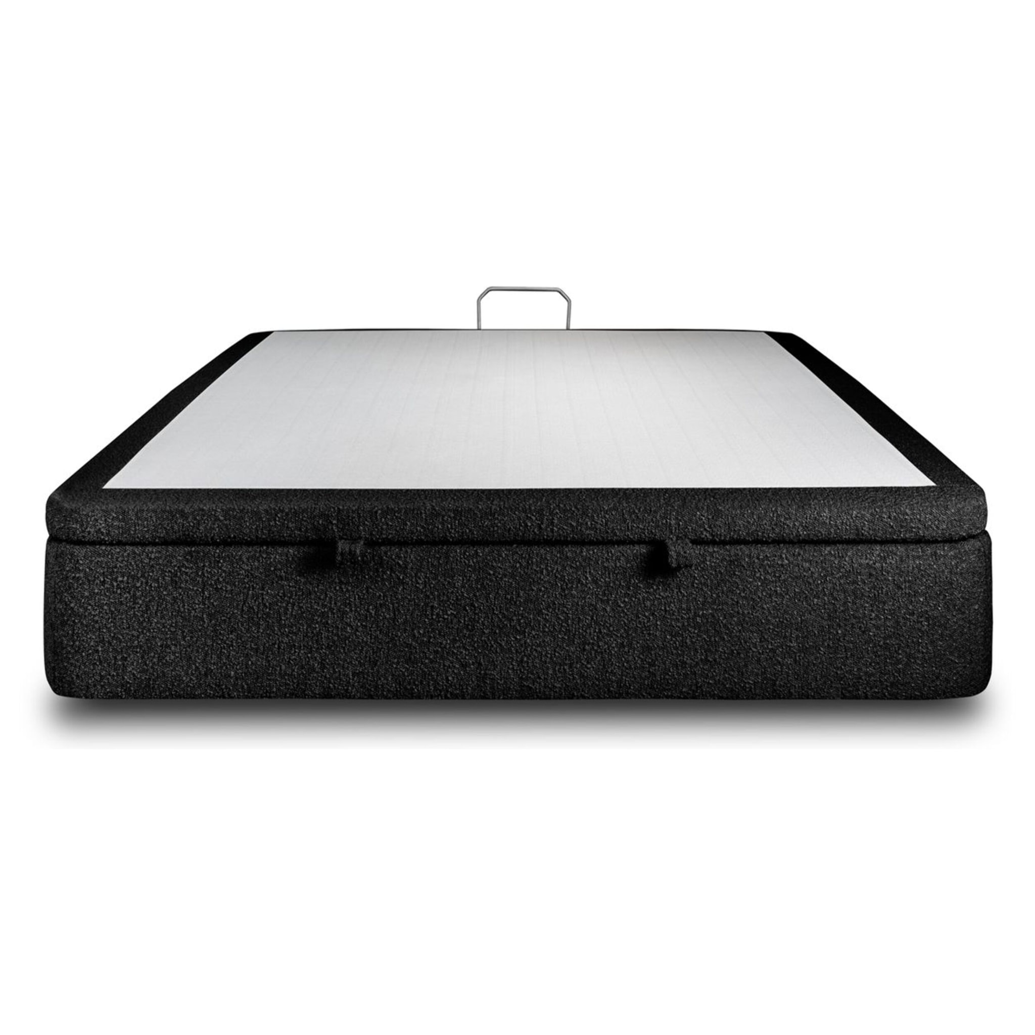 Sommier Coffre en tissu bouclette - Grand espace de rangement et ouverture facile - Montage rapide, adapté à tous les matelas - Hauteur Totale de 39cm - 2 places