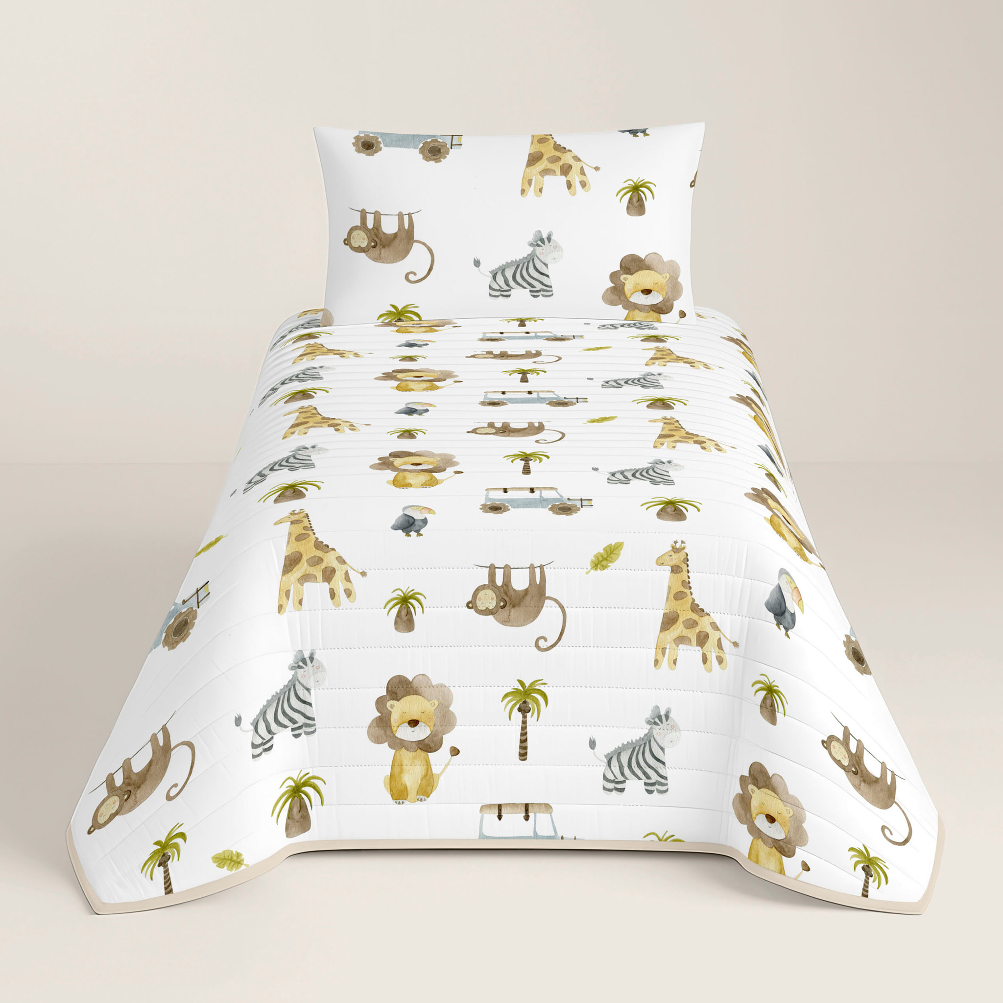 Cool Kids - Colcha Bouti Estampada - 100% Algodón - 70 gr/m² - Serengeti