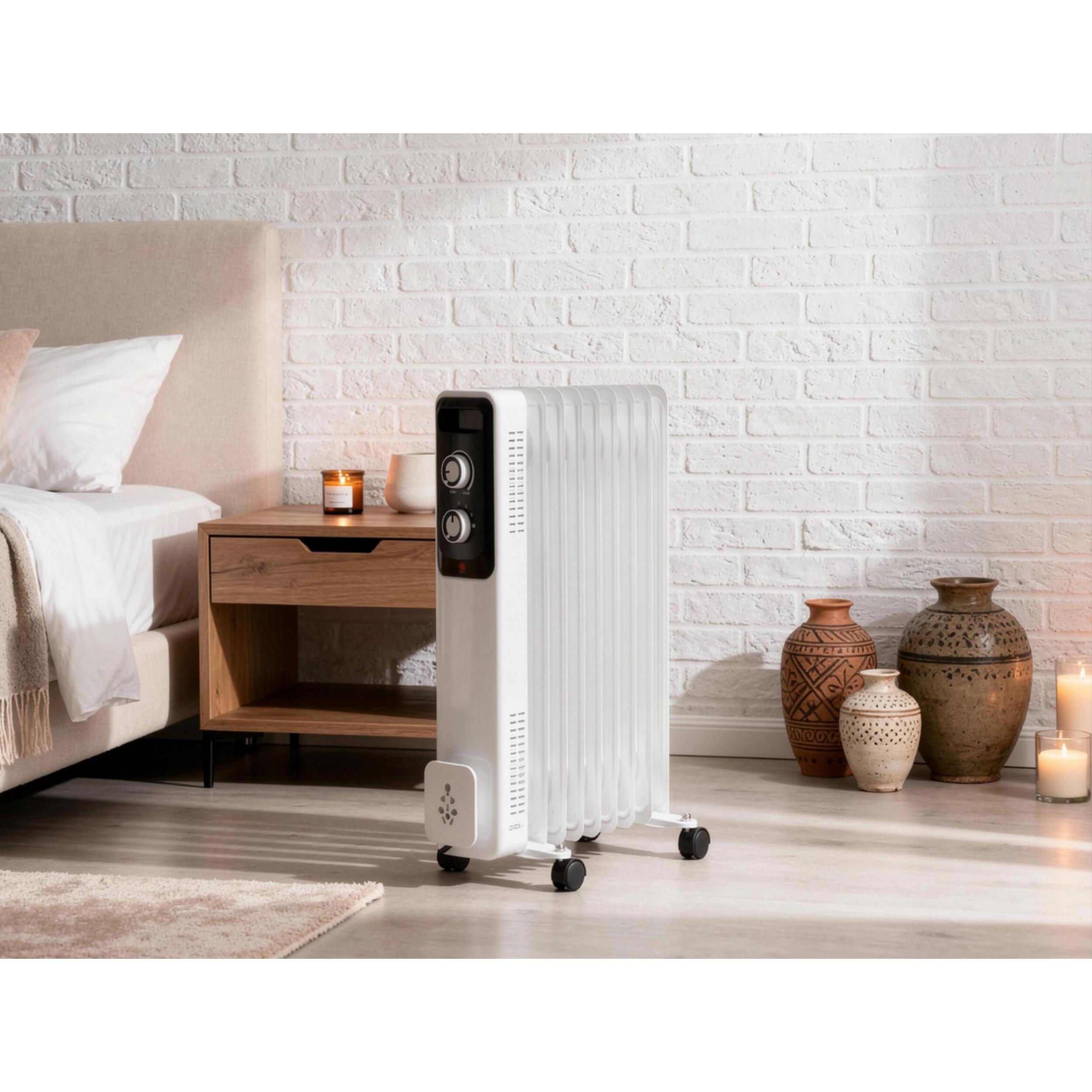 Radiador de aceite con tres potencias y termostato regulable SOLEIL 1500 PURLINE 1500 W