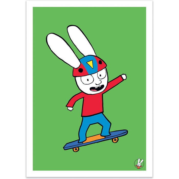 Affiche - Simon SUper rabbit skating - Simon Super Rabbit