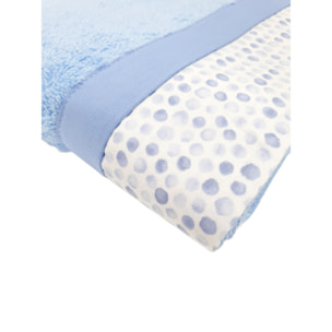 Set Spugna PALLINI 5 Pezzi: 2 Viso+2 Ospite + 1 Telo Bagno - 450 gr/m² - Azzurro - Puro Cotone