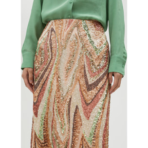 Gonna paillette stretch