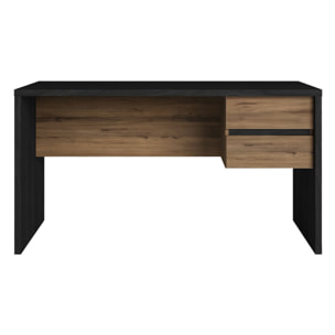 Bureau 2 tiroirs effet bois - JESS