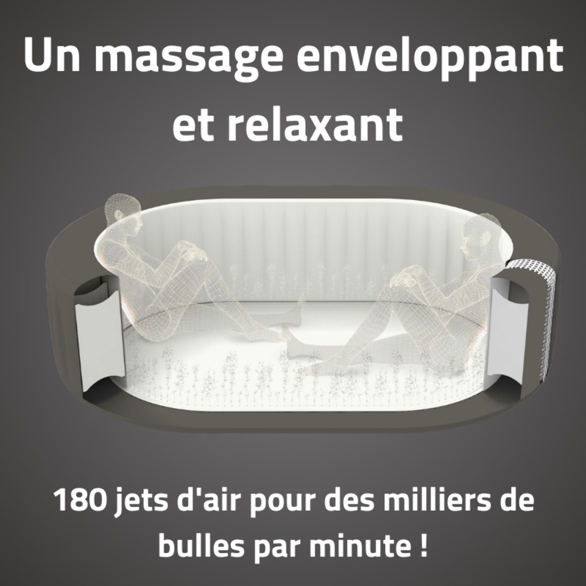 Bestway Spa gonflable ovale Lay-Z-Spa Mauritius AirJet avec WiFi 5-7 personnes