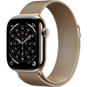 Montre connectée APPLE WATCH 42mm Tit Or Milanais Serie 11 Cellular