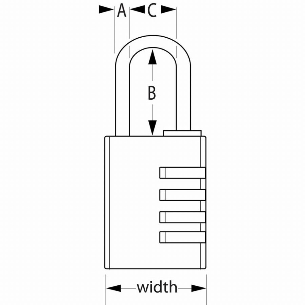 Cadenas en aluminium d'une largeur MASTERLOCK 40 mm avec combinaison programmable - 7640EURD