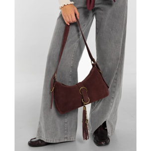 Bolso hobo de piel con asa fija