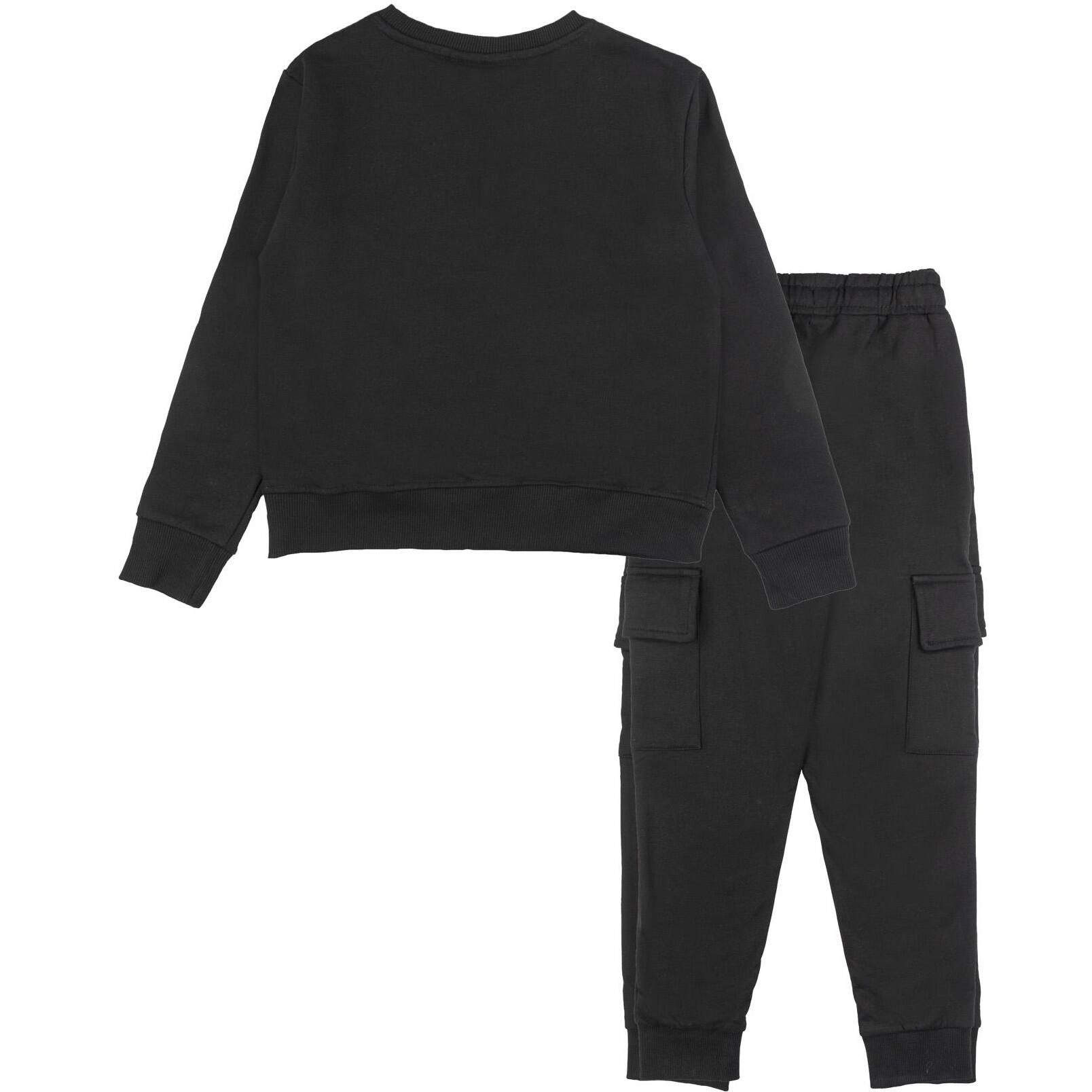 Chándal de invierno para niña Leone 1947 Nature, cuello redondo y pantalón cargo