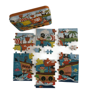 PUZLE DE HISTORIAS: PIRATAS - 120 pcs (CAJA METÁLICA)