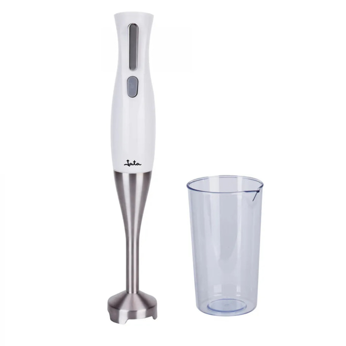 Batidora de mano JATA BT175 de 900 W. 4 cuchillas. Regulador de velocidad. Incluye vaso medidor