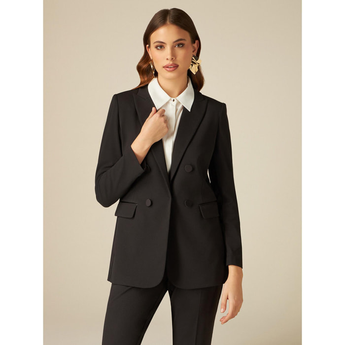 Oltre - Blazer con botones forrados - Negro