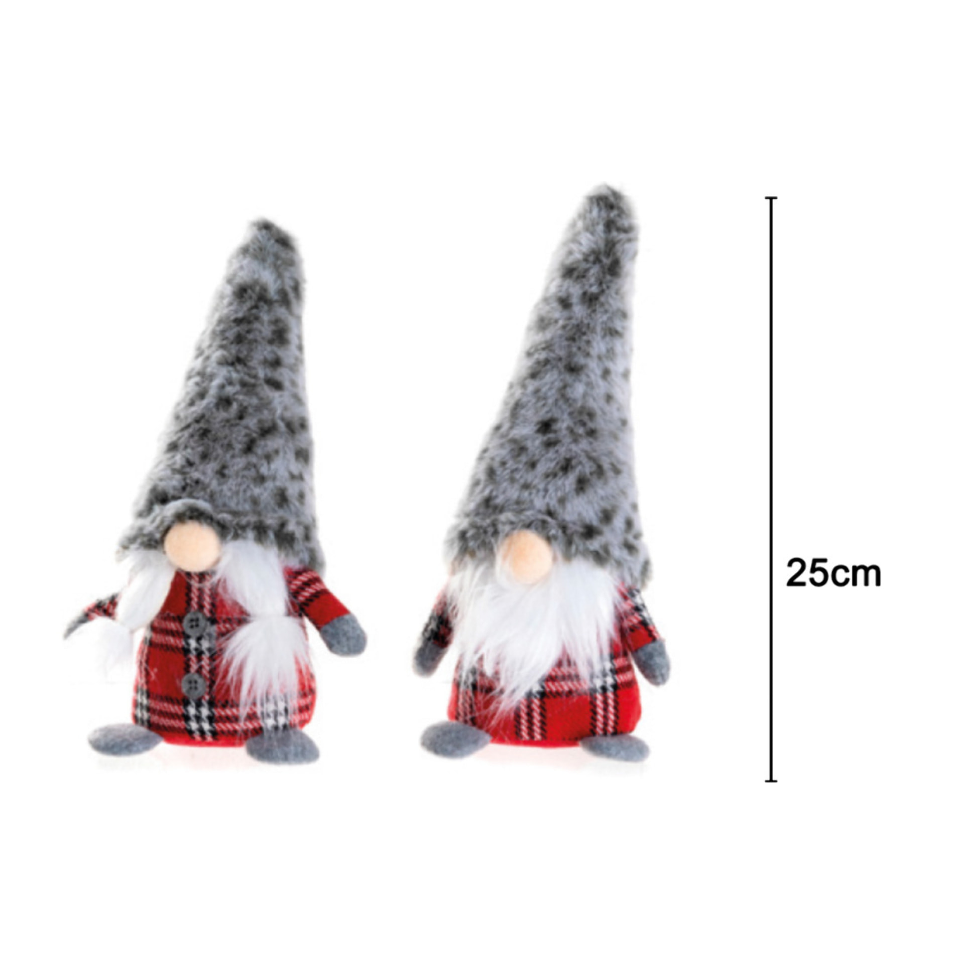 Set 2 Gnomo Decorativo Natalizio Modello Lekfil